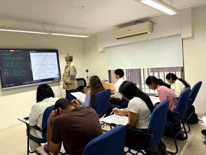 Aerogenesis students in a DGCA ground-school class in Bengaluru