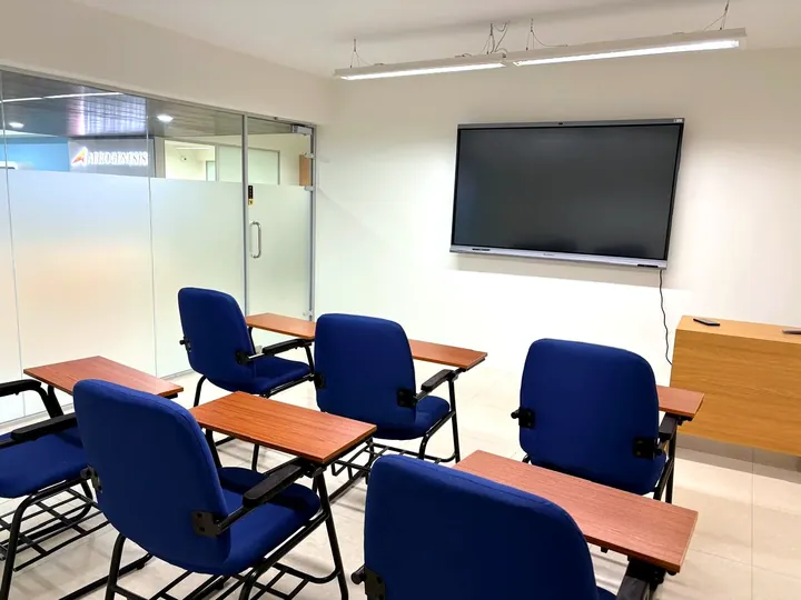 DGCA ground school classroom at Aerogenesis Bangalore