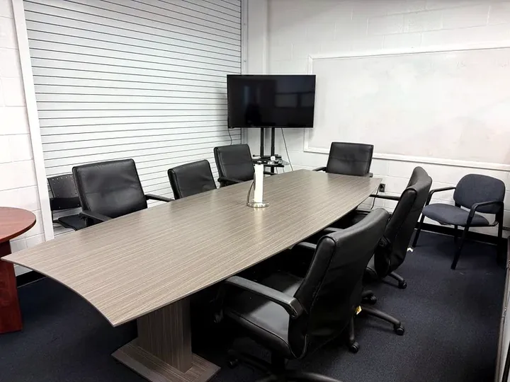 Conference room used for briefings and interview preparation